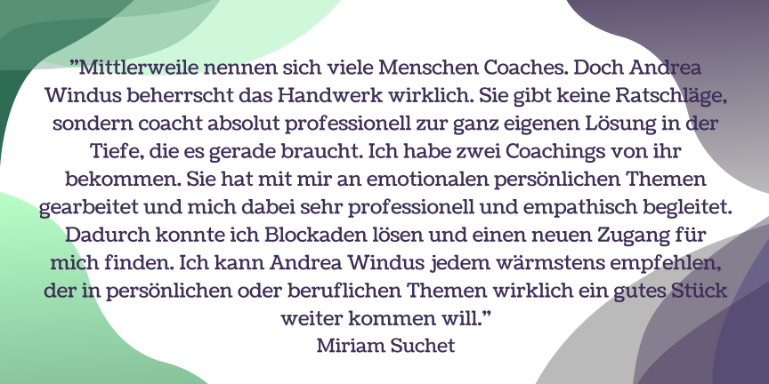 Coaching, Glaubenssätze und Blockaden professionell auflösen, Andrea Windus, online